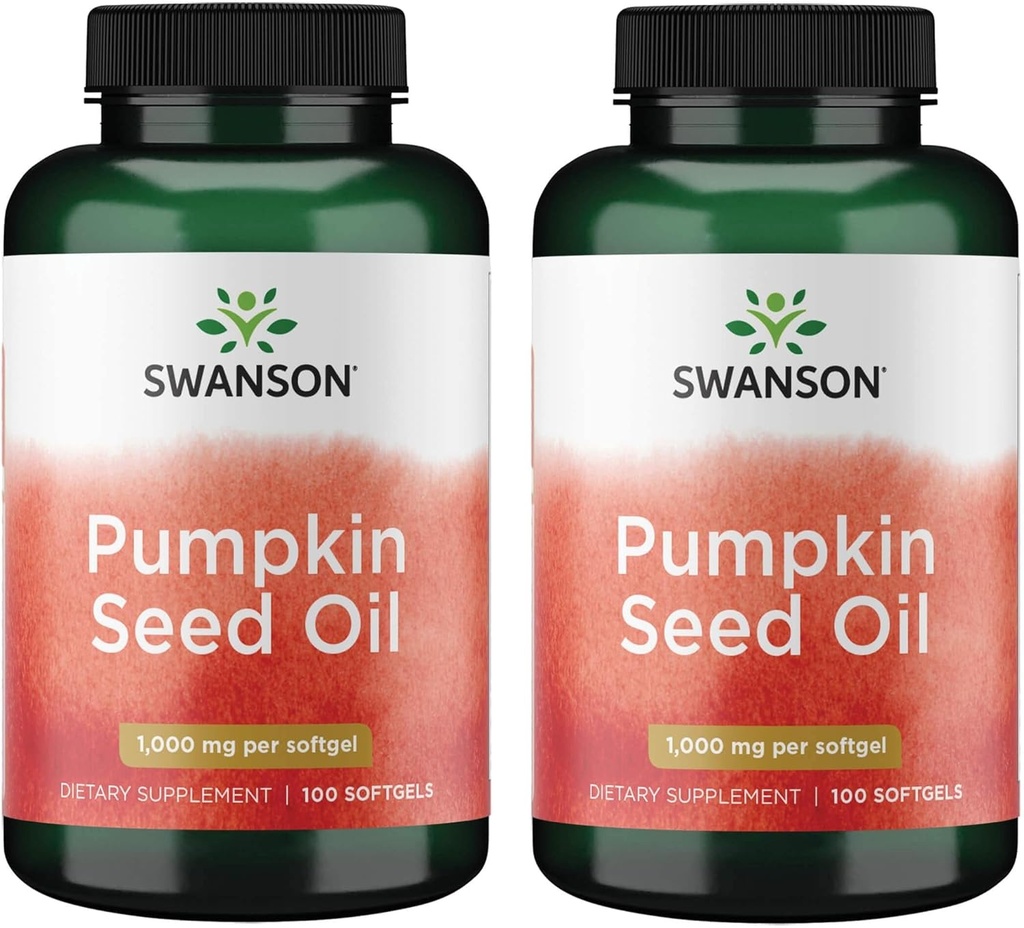 Swansonovo olje bučnih semen - visoko biološko razpoložljiv EFAs - (100 kapsul softgel, 1000 mg vsaka) 2 pakiranji