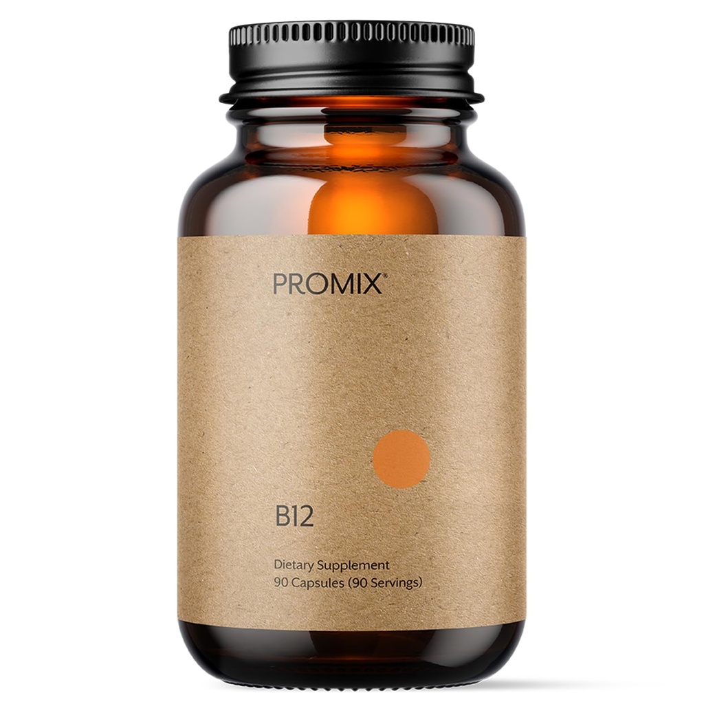 Promix Nutrition Vitamin B12 dodatek - 1000mcg kot Metilkobalamin - Gut prijazno - 90 štev