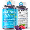 Magnezijev Citrat Gumies 500mg za ženske Moški Brez sladkorja, Magnezijev Citrat za zaprtje 