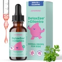 JoySpring DetoxZee Cilantro Kapljice za otroke - naravna podpora za razstrupljanje z Zeolitom in izvlečkom cilantro - nežna čistilna naprava za otroke in malčke - Kid-prijateljsko tekočinsko razstrupljanje, 30 strežnic