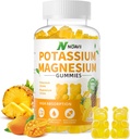 Kalijev Magnezij Gumiji, Nova Formula Calm Magnezij Glicinat Gumiji, Žvečljivi Gumi dodatki za noge Cramps & mišice, Ananas Flavor 90