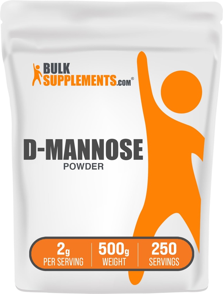 BulkSupplements.com D-manoza prašek - D-manoza dodatek, za zdravje urina - Unflavored & Gluten Free, 2g na serviranje, 500g (1,1 lbs) (Pack of 1)