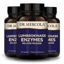 Dr. Mercola Lumbrokinase Enzymes - Zapoznela release Formula - prehranska dopolnila za kardiovaskularno in energetsko podporo - Ne-GMO, Gluten-free & Soy-free - 30 kapsul (30 serving), 3 pakiranja