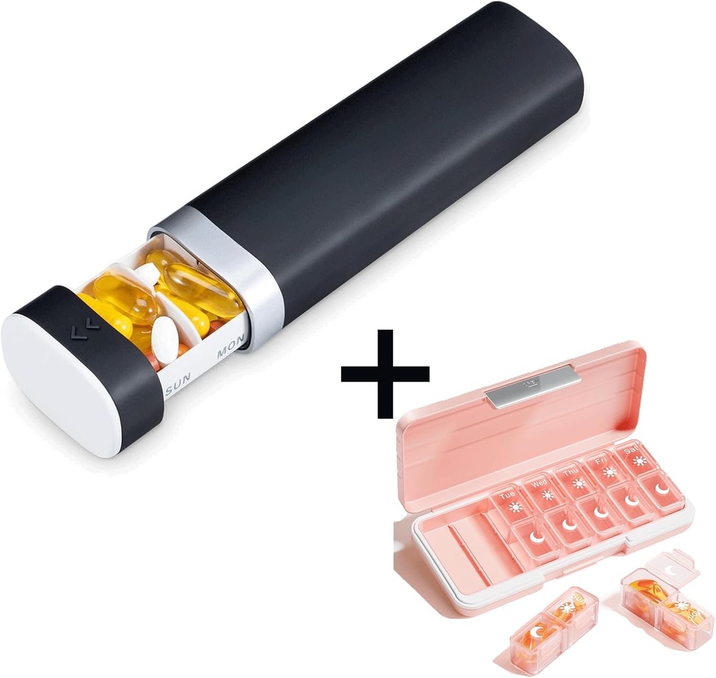 AM PM tablete Organizator 2 krat na dan, 7 dan tablete škatle teden tablete organizator potovanja z ločenim zabojnikom, Prenosno dnevno Medicine Planner Dispenser Primer za vitamine, ribja olja, dodatki