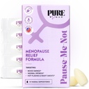 Čista ženska Pause-Me-Ne Menopause Relief Vaginalne supozitoriji - vaginalni vlažilec za menopavzalne ženske - vitamin E & hialuronska kislina Vaginalne supozitorije za suhost, vroči Flash & Night Sweat