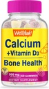 No ja ja kalcij 500mg + vitamin D3 1000 i.e. (25 μg) Gumiji - zdravje kosti in mišice Supprt, Imunska podpora Gummy, Non GSO, Gluten brez, Zmešajte sadne arome - 60 Gumies