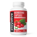 STAY ALIVE Premium Berberine s Ceylon Cinnamon, 3-v-1 kompleks z Berberine HCL 1200mg & Bitter Gourd Extract, 120 Kapsule, ekstra moč v prahu, Ne-GMO & Gluten-free dodatek
