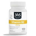 365 Polno živil, Vitamin B2, 100Mg, 100 Zelenjavne kapsule