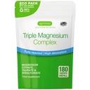 Igennus Superior Triple Magnezijev kompleks, popolnoma reaktiven in kelirani glicinat, taurat in citrat, čista nalepka, visoka biološka razpoložljivost in absorpcija, 180 tablet, vegan, ne- buffered