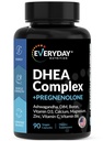 DHEA Micronized 200mg Complex z Pregnenolone 100mg dodatek za moške in ženske z Ashwagandha, DIM, Magnezij, Boron, kalcij, cink, vitamin D3, C in B6 Hormone Podpora - Izdelano v ZDA 90 Kapsule