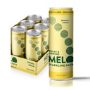 Melo Sparkling Kava Pijača, Banana krema, brez sladkorja Nealkoholne pijače z nič kalorij, Gluten Free, Vegan, 100% naravni Mocktail s 100mg Kava Koren na pijačo, 6 Pack, 12 oz Kans