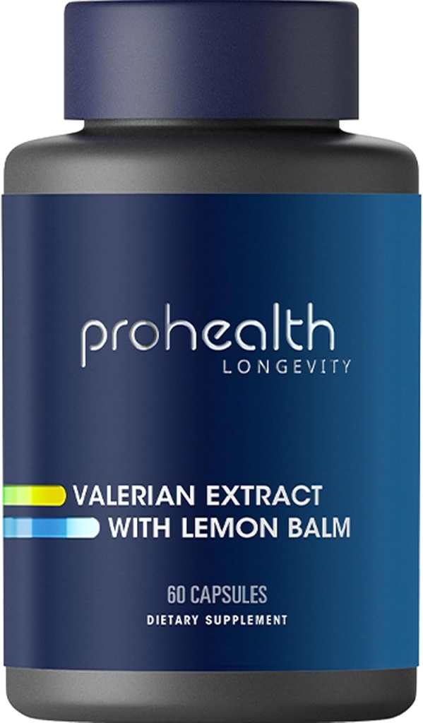 ProHealth Valerian Extract + Lemon Balm (60 kapsul) 160 mg Valerian + 80 mg Lemon Balm 