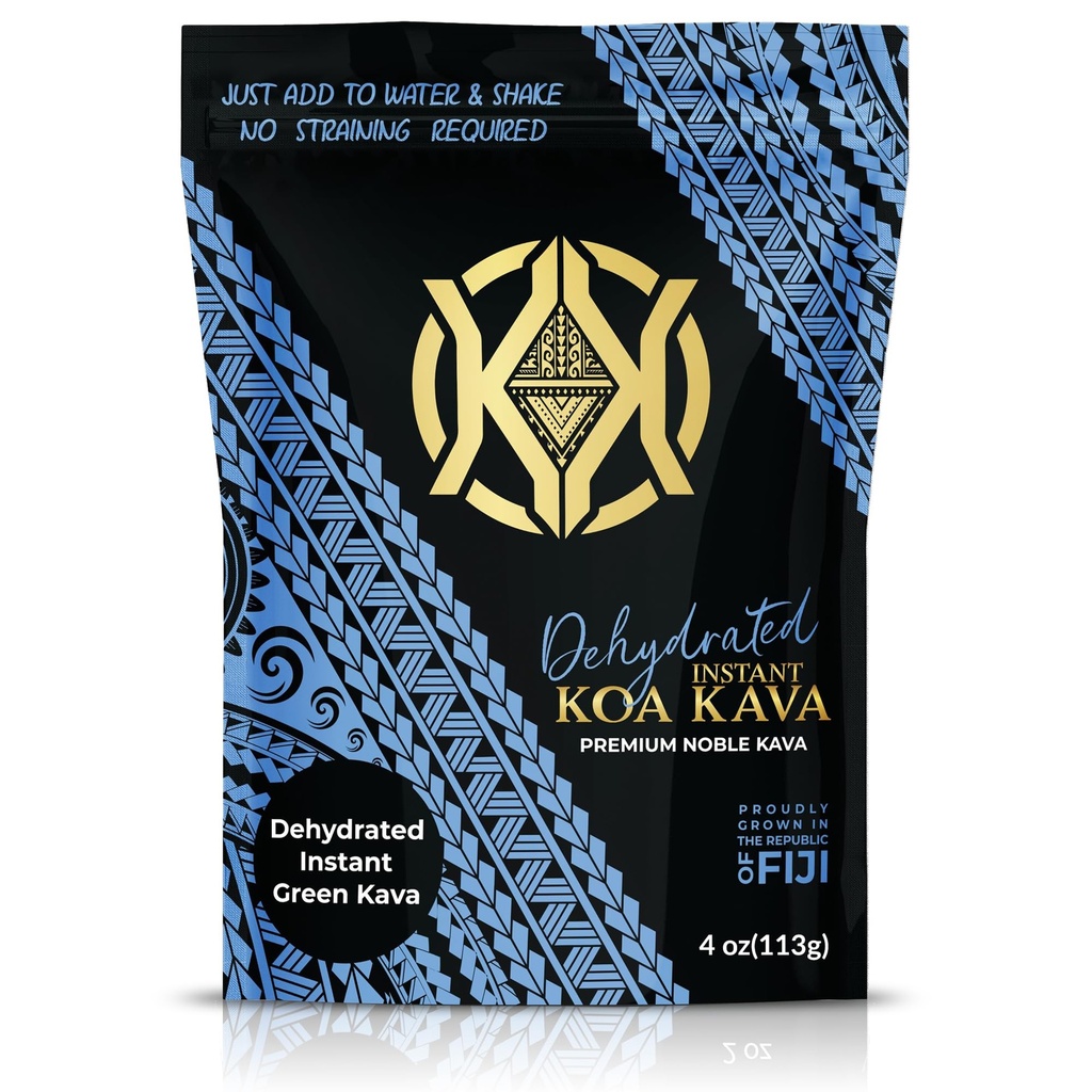 Dehidrirani Instant Kava - 100% dehidrirani Instant Green Fidžian Kava korenski prašek, 4 oz (113g)