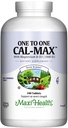 Maxi Health 500 mg Kalcijev dodatek z vitaminoma D3 (1000 i.e.) in magnezijem (500 mg) - podpora za kosti, zobe in sklepe za moške in ženske - 240 tablet