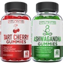 60 Ashwagandha Gummies + 60 Tart Cherry Gummies -Ashwagandha povečuje energijske ravni in krepi imunski sistem - Tart Cherry ima napredno čiščenje sečne kisline za takojšnje proti bolečina Reli
