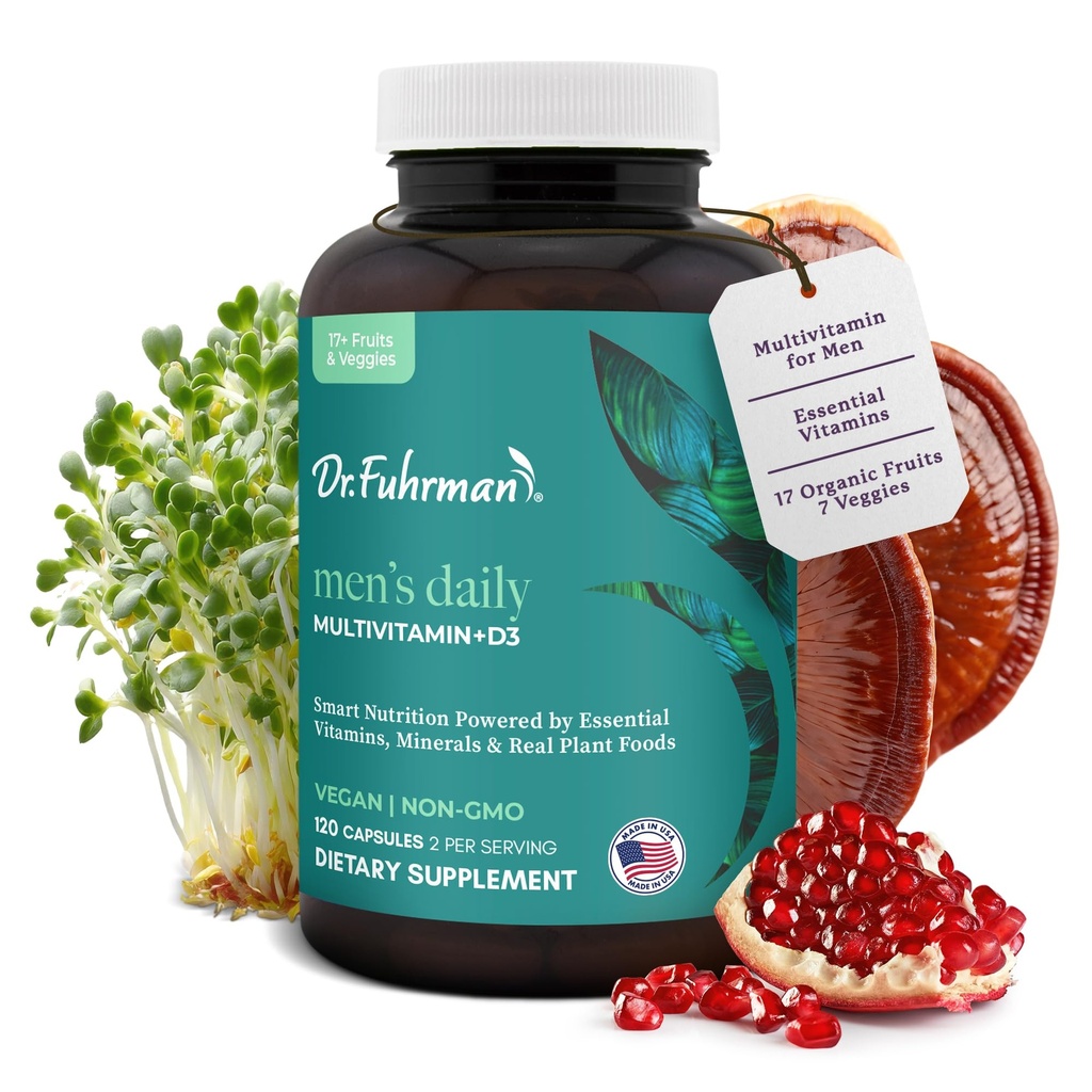 Dr. Fuhrman Multivitamin za moške + D3 Vitamin za imuno podporo 