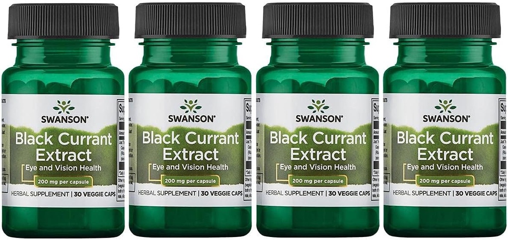Swanson Black Currant Extract 200 mg 30 Veg Caps 4 pakiranje