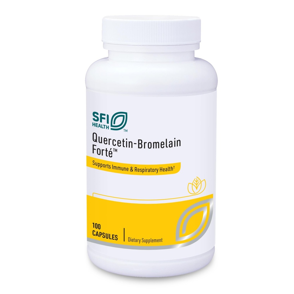 Klaire Labs SFI Health Quercetin-Bromelain Forte - Imunska in sezonska podpora Encimi s pankreatično, proteolitično, bromelain, papain encimi in bioflavonoidi (100 kapsul)