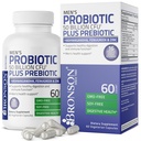 Bronson moški probiotik 50 milijard CFU Plus prebiotik z Ashwagandha, Fenugreek & cink, podpira zdravo prebavljanje in imunske funkcije ne-GMO, 60 vegetarijanske kapsule