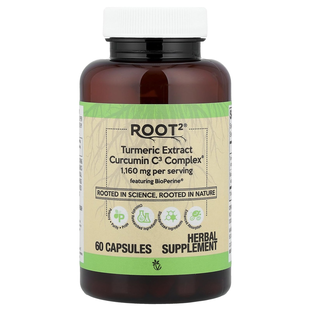Vitacost Turmeric Extract Curcumin C3 Complex z Bioperinom - 1,160 mg na odmerek - 60 kapsul