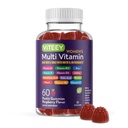 Viteey Womens Multivitaminski Gumies - Imunska podpora - 12 v 1 Essential Vitamins & Minerali - Vitamin A, C, D3, E, B6, B12, Folna kislina, Biotin, Kalcij, cink & več - Vegetarian - Malina Okusno