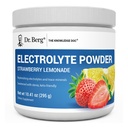 Dr. Berg Zero Sugar Hydration Keto Electrolyte Powder - Izboljšan w/ 1000 mg kalijeve in prave roza himalajske soli (NOT Table Salt) - Jagodna limonada Hydration Napitek dodatek - 50 Strežnice