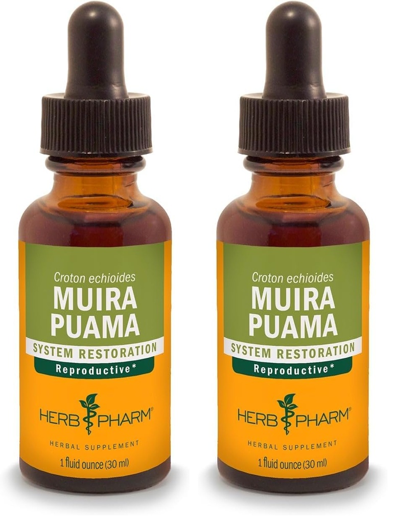 Herb Pharm Muira Puama Extract za podporo reprodukcije sistema - 1 Ounce (Pack of 2)