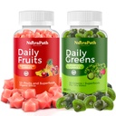 Superživilski sadeži in vegetarijanci Gumiji (120 žveči), 12+ Super sadike in 30 Zelenjava, sadje in zelišča, sadni in zelenjavni vitamini, ne-GMO, pektin-bazen, gluten-free