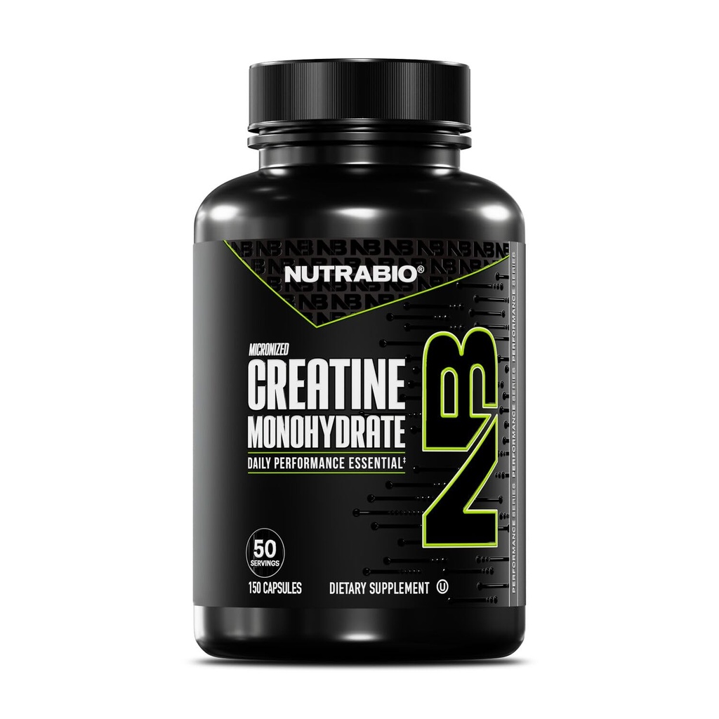 NutraBio Pure Micronized Kreatin Monohidrat Kapsule, Kreatin tablete, Podpira Bulk Muscle Energy, Recovery, in moč - Keto prijazno, Košir, Kreatin Prehranska dopolnila za moške in ženske