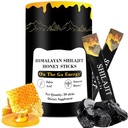 Shilajit Medene palice, himalajski Shilajit Medene palice, Čisti himalajski Resin, Med & Saffron, 30 Visoka absorpcijska palice za energijo, moč in kognitivna podpora