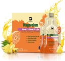 Magnesium Citrate Liquid Supplement, with Bromelain, Vitamin C, D3, B6, Zinc, High Absorption Magnesium Citrate Oral Solution, Magnesium for Constipation, Zzz & Energy, Pineapple, 10 Fl Oz