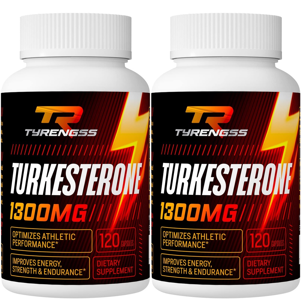 Turkesterone Dodatek 1300mg Ultra visoka moč (Ajuga Turkestanica Extract Std. do 20% Turkesterone), za atletske zmogljivosti in mišične mase,240 Kapsule