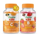 Življenjski vitamin C Otroci + B kompleksni otroci, Gummies Bundle - odličen okus, Vitamin dodatek, Gluten brezplačno, GSO brezplačno, Žvečljivi gumi