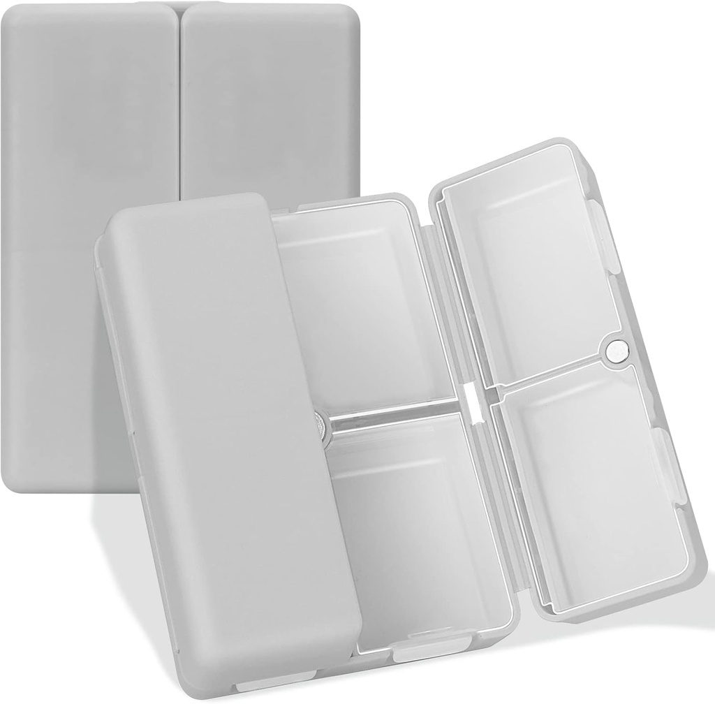 FY Daily tablet Organizator, 7 Kompartmenti Prenosne tablete primeru tablete potovalne tablete Organizator,[Folding Design] Tablete Škatla za Purse Pocket obdržati vitamine,Cod Jetrno olje,Dodatki in zdravila-Grey