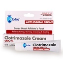 Globe Clotrimazol Antiglivična krema 1% USP (1 oz), Proti glivičnem zdravljenju, Olajša srbenje, kurjenje, razpokanje in raztresanje povezana stopala, Jock Srbečica, Ring črvi in več