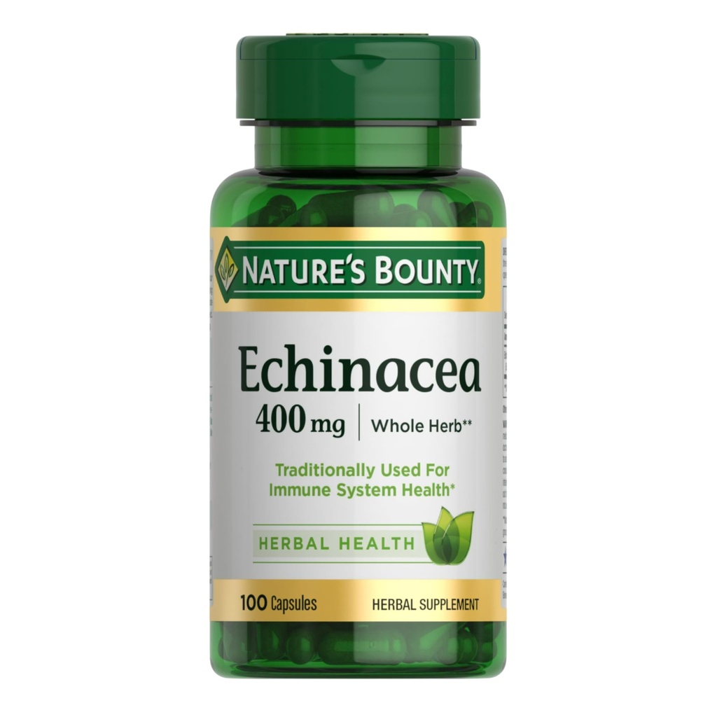 Bounty Echinacea, zeliščni dodatek, podpira imuno zdravje, 400 mg, 100 kapsul