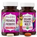 Mama Natural Prenatal Bundle – Ekološki prenatalni vitamini za ženske + ciljni probiotiki za nosečnost in poporodni Wellness - Samo 2 tablet na dan - Vegan & Non-GMO (30 dnevna oskrba)