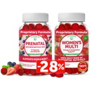 Lunakai prednatalni vitamin in ženski multivitaminski gumijasti gumi - nosečnost multivitaminski gumi z železno in folno kislino - s 100% dnevno vrednostjo 16 Esencialnih vitaminov in mineralov - 30 dni