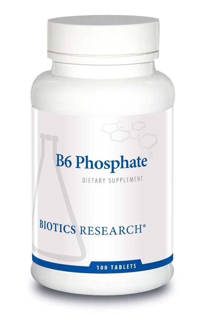 Biološka raziskava B6 Fosfat Biološko aktivna oblika vitamina B6 (piridoksal-5-fosfat), podpira imunski sistem, presnovo, kardiovaskularno zdravje 100 tablet