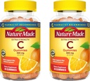 Narava Made Extra Strength odmerek vitamin C 500 mg na obrok, prehranska dopolnila za imuno podporo, 60 Gummies, 30 dnevna zaloga (paket z 2)