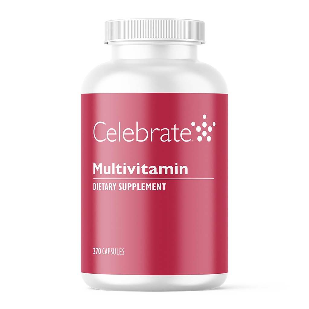 Praznujte vitamine Bariatrični multivitaminski, Iron Free - Post Gastric Bypass & Sleeve Gastrectomy Supplement za moške in ženske - Eterični minerali in vitamini A, B, D & E (270 kapsul)