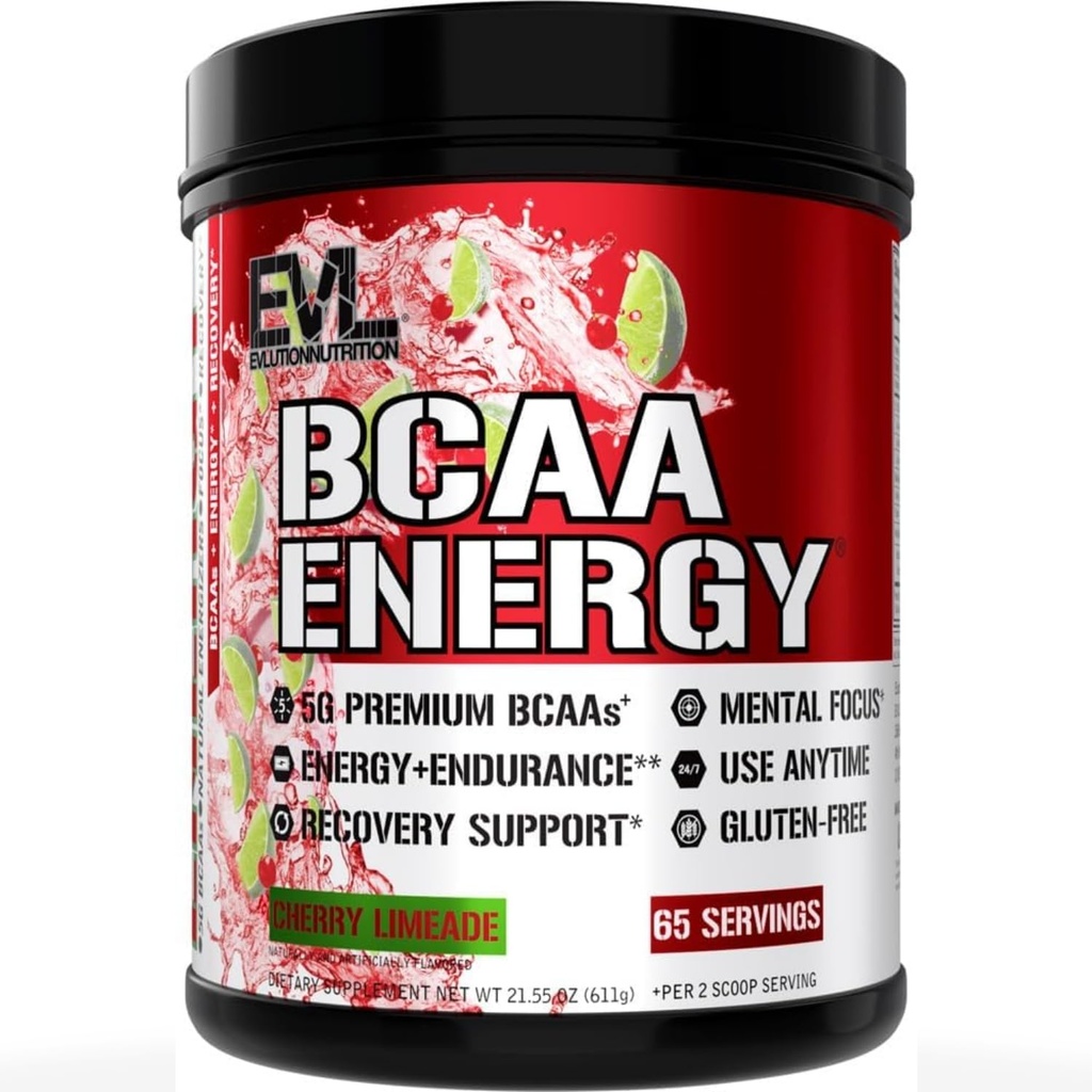 Izparevanje EVL BCAA Aminokisline v prahu - BCAA Energija Pred vadbo Prašek za mišično regeneracijo Lean rast in vzdržljivost - Rehidracija Post Workout recovery pijača z naravnim kofeinom - Cherry Limeade