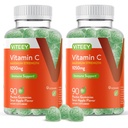 Viteey žvečljivi vitamin C Gumiji za odrasle - 1050mg največja moč imunske podpore - Vegan, Gluten prost - 180 Count