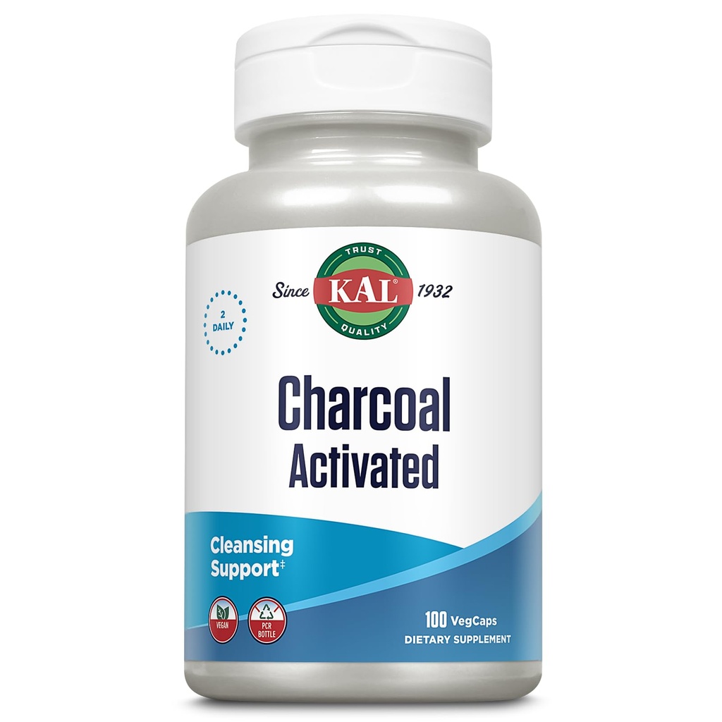 KAL Charcoal, aktivirana kokosova lupina 280mg 