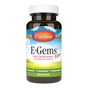 Carlson - E-Gems Elite, 400 i.e. vitamin E s tokoferoli in tokotrienoli, zdravje srca in optimalna Wellness, antioksidant, 60 mehkih gelov