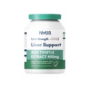 NYO3 28000mg Milk Thistle 70:1 Extract 400mg z Curcumin & Artichoke, 83% Silymarin, 60 Day Supply, Zeliščni dodatek za čiščenje jeter Detox & Popravila, Antioksidant Podpora, Non-GMO