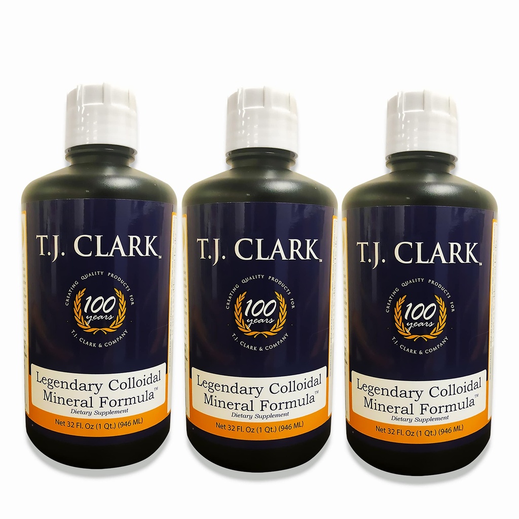 T. J. Clark Legendar Colloidal Mineral Formula 32 fl. oz. (3 Pack) T. J. Clark