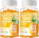 Glukozamin Chondroitin Gumies z MSM & Elderberry Extra Jakost - skupna podpora, Antioksidant Imunska podpora dodatek za odrasle, moške in ženske120 Orange Gumies