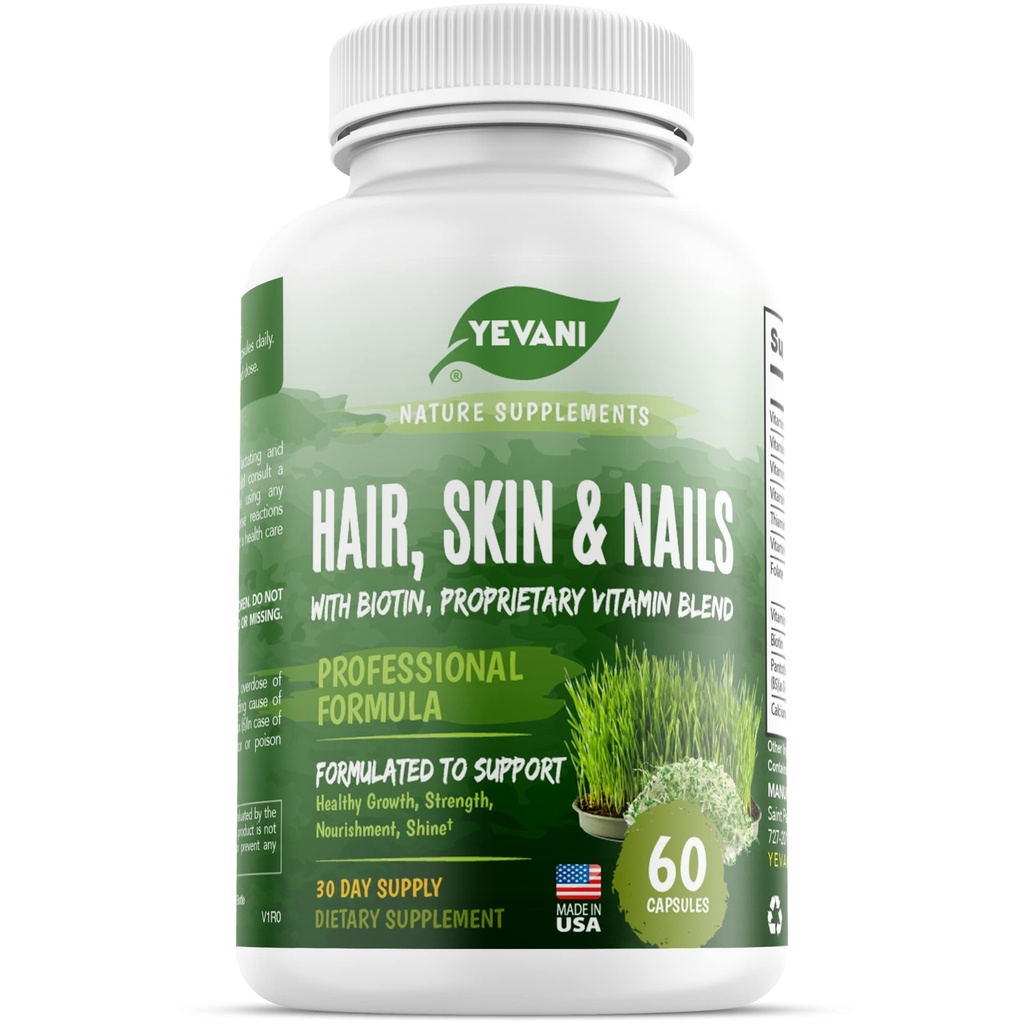 100% čisti lasje, koža in nohti Vitamini z Biotin super mešanica Formula, zasnovan za podporo Radiant lepote, las, kože in nohtov za ženske in moške
