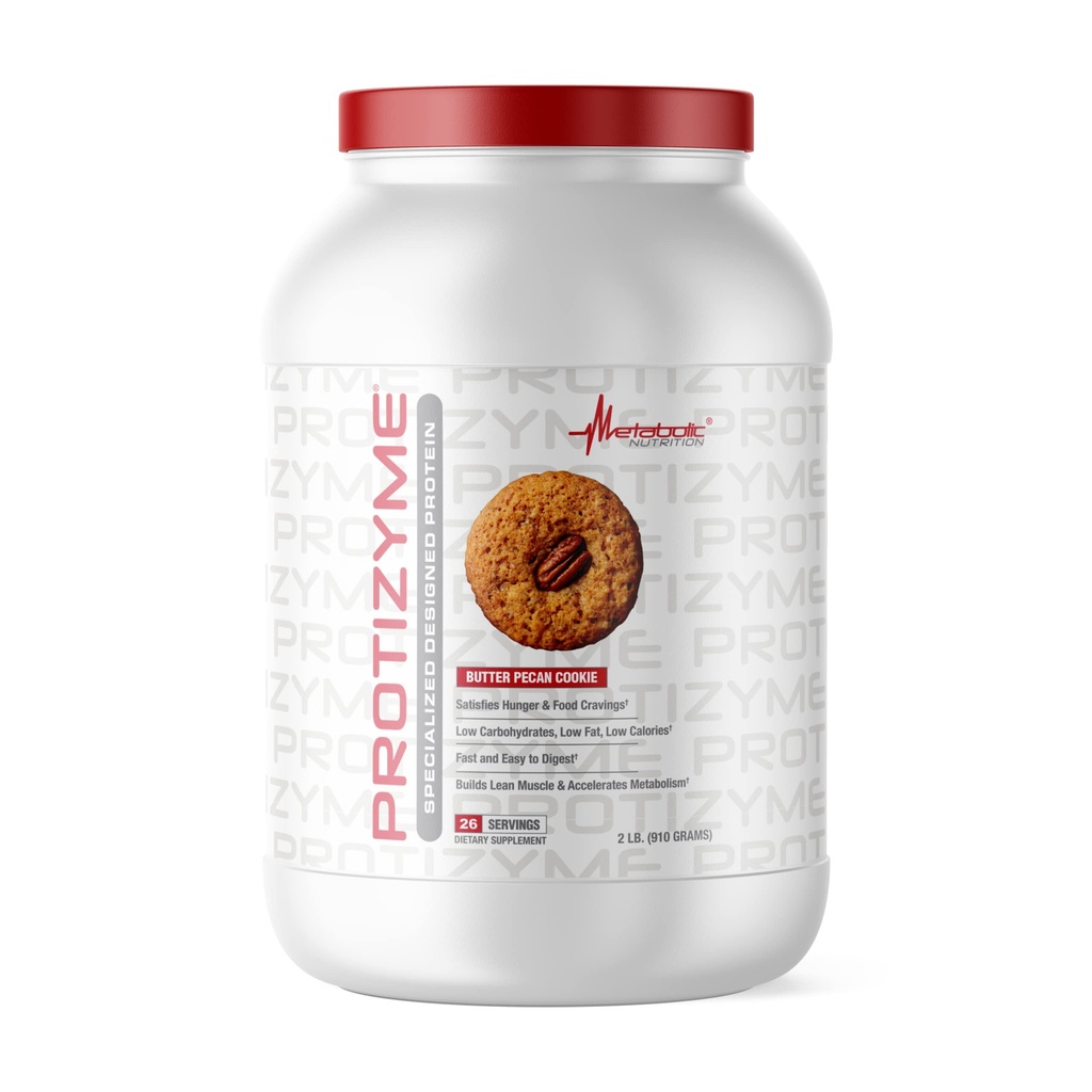 Presnovna prehrana, Protizyme, 100% sirotkini proteini v prahu, visoke beljakovine, nizko vsebnost ogljikovih hidratov, nizko vsebnost maščob sirotkinih beljakovin, prebavni encimi, 24 esencialni vitamini in minerali, piškotek iz masla, 2 funta (26 serov)